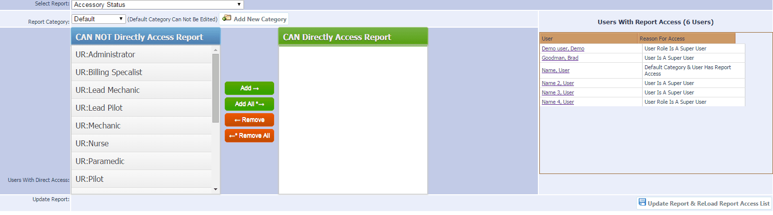 Report Access