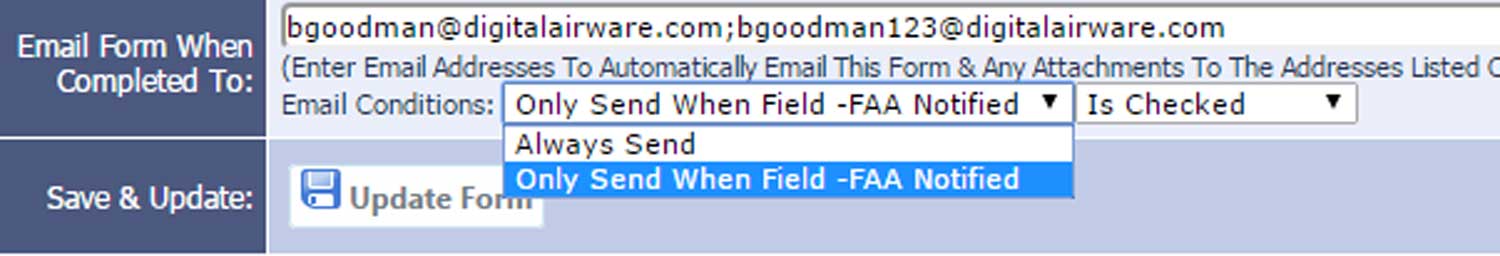 EmailForm11, Email Notification